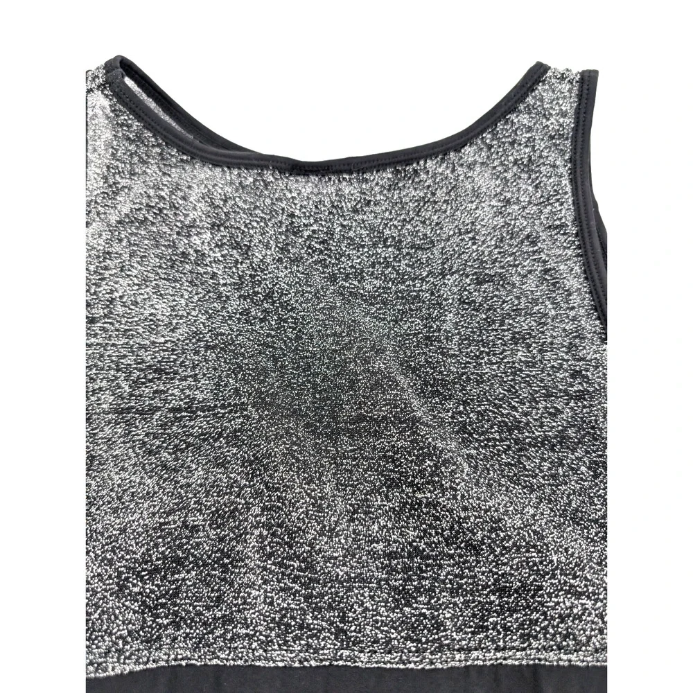 Electric Yoga We Just Mesh High Neck Silver Black Sports Bra Yoga Gym Fitness MD - Picture 4 of 7